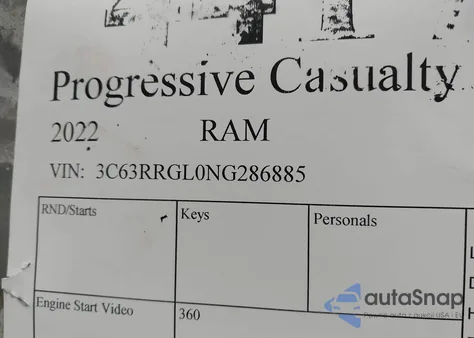 2022 Ram 3500 z USA, uszkodzony, nr VIN 3C63RRGL0NG286885